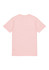 A light pink short sleeve T-shirt with a plain back and a small logo near the hem.