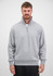 A grey men's 1/4 zip jumper featuring a high collar and long sleeves, designed for everyday wear.