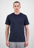A men's short sleeve tee in navy blue, featuring a classic crew neck and a fitted style.