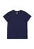 A navy short sleeve tee with a standard crew neck and a label inside. It has a simple design and no visible patterns.