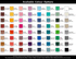 A colour swatch chart displaying various fabric options for the Acrobat INDENT Passport Wallet in multiple textures.