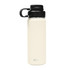 A drink bottle in cream with a black infuser lid, featuring a logo on the front.