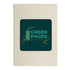 A booklet with a cream cover featuring a logo that includes green elements and a paperclip design.