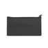 A black neoprene pencil case with a zip closure and a logo. Ideal for office and business use.