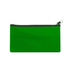 A large green neoprene pencil case with a zip closure and a simple design. Features a logo.