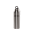 A drink bottle in stainless steel with a silver finish, featuring a screw top and a clip attachment.