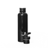 A drink bottle in sleek black with a detachable lid featuring a spout for easy drinking.
