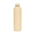 A drink bottle in a soft beige colour with a double wall design and a logo on the side.