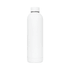A drink bottle in white, featuring a double wall design and a lid. It has a logo on its surface.