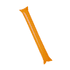 An orange inflatable cheering stick with a sealed end, featuring a simple design.