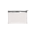 A clear PVC pencil case with a grey zip closure, suitable for storing stationery or small items.
