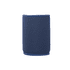 A navy blue neoprene stubby cooler with a contrasting top seam, featuring a discreet logo.