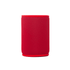 A red neoprene stubby cooler with a seamless design, suitable for holding drink bottles.