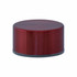 A drink bottle lid in a glossy red finish, with a black base, featuring a sleek, rounded design.