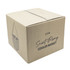 A brown cardboard box featuring a cooler basket design with a logo, showcasing a woven texture.