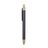 Abele Bamboo Click Pen in grey with a bamboo tip, featuring a clip and transparent section.