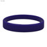 A navy blue silicone wristband with a smooth surface and embossed detailing. It features a logo.