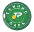A round green flash drive featuring a logo and tennis ball design, with a slot for connection.