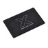 A black flip card flash drive with a minimalist design and a branding logo.