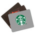 A set of mouse mats featuring a grey mat with a logo and two additional dark designs.