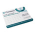 A mouse mat featuring a calendar for January 2025, with teal and white design elements and a logo.