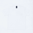 A plain white T-shirt with a logo on the label, featuring short sleeves and a crew neck.