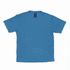A blue Core Tee with short sleeves, featuring a label and a simple design.