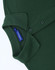 A green men's classic cotton/poly pique short sleeve polo, featuring a collar and buttons, with a branding label.