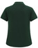 A green ladies' classic cotton/poly pique short sleeve polo with a collar and a logo.