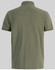 A men's ultrafine cotton pique polo in olive green, featuring a classic polo collar and a logo on the back.