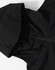 A black unisex waterproof jacket featuring a hood and zip closure, with a logo on the fabric.