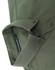 A green men's long-sleeve cotton blend shirt featuring a button-up collar and a branded tag.
