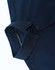 A navy cotton blend long-sleeve shirt with a buttoned collar and branding.