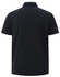 A black men's polo shirt with a collar, featuring short sleeves and a plain back. The shirt has a logo detailing.