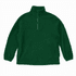 A green polar fleece 1/4 zip pullover featuring long sleeves and a high collar. It includes a small logo.
