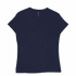 A navy women's t-shirt with a crew neckline and short sleeves, featuring a label inside.