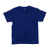 A navy blue youth t-shirt with a round neckline and short sleeves. It features a branding label inside the collar.