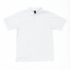 A white polo shirt with short sleeves and a collar, featuring a logo on the front.