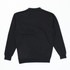 A black crew sweatshirt featuring long sleeves and a simple design, with ribbed cuffs and hem.