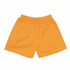 Bright orange shorts with an elastic waistband, featuring a simple design and lightweight fabric.