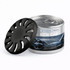 A silver tin of air freshener with a black lid, designed to emit a ‘new car’ scent.