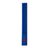 A blue popper ruler featuring a series of poppers along its length, with a logo visible on the side.