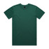 A green T-shirt with a crew neck and short sleeves. The shirt has a logo at the neckline.