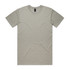 A light grey t-shirt with a crew neck and short sleeves, featuring a plain design and a small logo.