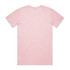 A plain pink T-shirt featuring a back view. The shirt has short sleeves and a simple design.
