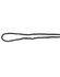 A black chin strap break-away clip, featuring a simple elongated design with a loop at one end.