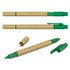 A set of Kraft Pen Highlighters in green with a cardboard body and caps, featuring a logo on the barrel.