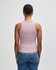 A fitted tank top in a soft pink colour, featuring a back view with a simple design and no visible branding.