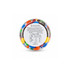 A clear can filled with colourful Milk Chocolate M&M's, featuring red, blue, yellow, green, black, and orange candies.