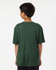 A youth performance t-shirt in dark green, featuring a relaxed fit and a simple design with a logo.